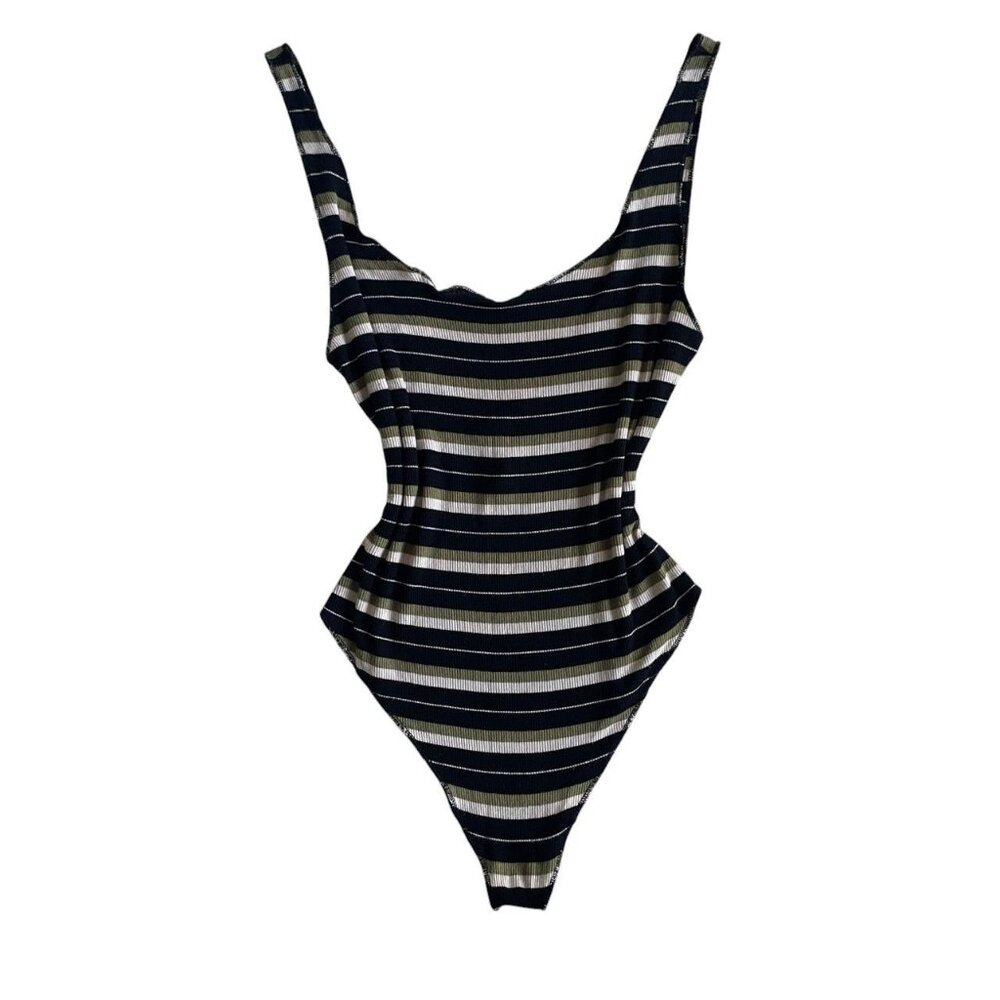 Free People Striped Bodysuit One